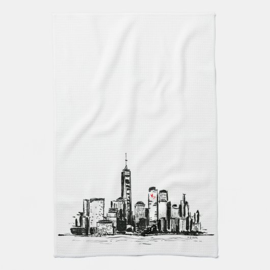 NY Cityscape Kitchen Towel Theedoek (Verticaal)