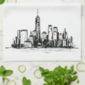 NY Cityscape Theedoek (Gevouwen)