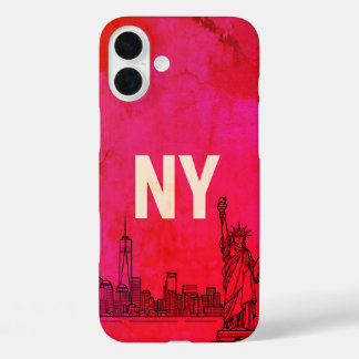 NY Core-ontwerp iPhone 16 Plus Hoesje
