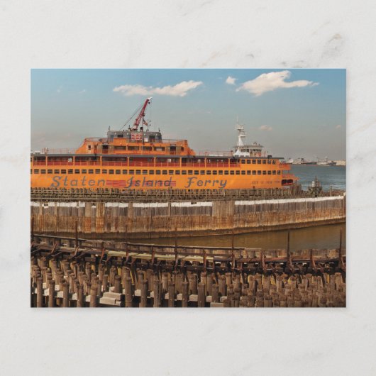 NY, de Staten Island Ferry Briefkaart (Voorkant)
