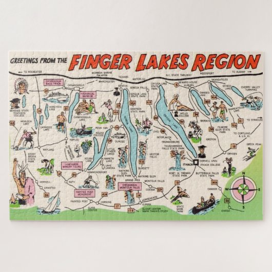 NY Finger Lakes 20x30 Puzzel Legpuzzel (Horizontaal)