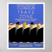 NY Foreign Trade Zone 1937 WPA Poster (Voorkant)