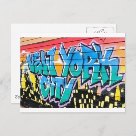 ny graffiti briefkaart (Voorkant / Achterkant)