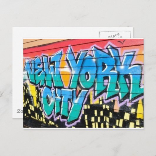 ny graffiti briefkaart (Voorkant / Achterkant)