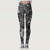 NY GRAFFITI HEEFT LEGGINGS ZWART OMHOOG (Voorkant)