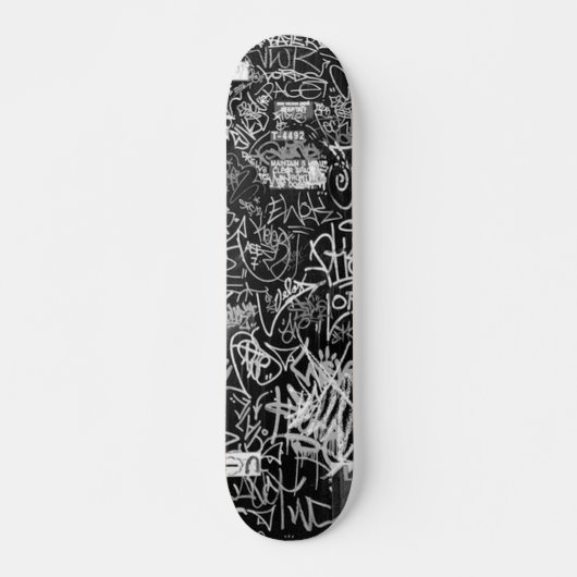 NY GRAFFITI SKATEBOARD BLACK & GRAY (Voorkant)