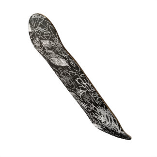 NY GRAFFITI SKATEBOARD BLACK & GRAY