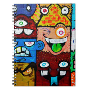 NY Graffiti Street Art - Gekke muzikanten Notitieboek