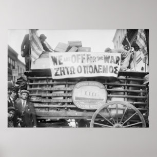 NY Greeks Hoofd oorlog 1912 Poster