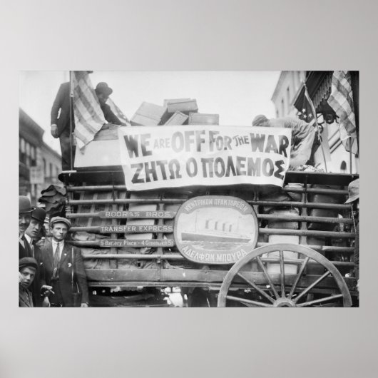 NY Greeks Hoofd oorlog 1912 Poster (Voorkant)