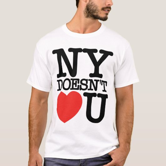 NY hoort geen hart (liefde) U T-shirt (Voorkant)