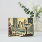 NY - Icoon van Kerstsfeer in de Big Apple Feestdagenkaart (Staand voorkant)