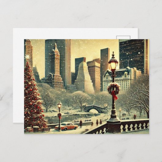 NY - Icoon van Kerstsfeer in de Big Apple Feestdagenkaart (Voorkant / Achterkant)