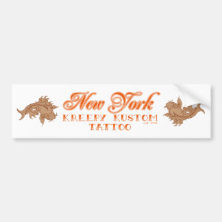 NY Kreepy Kcustom Tattoo Koi Bumpersticker