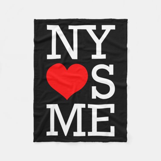 Ny Loves Me Funny I Heart New York  Fleece Deken (Voorkant)