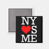 Ny Loves Me Funny I Heart New York  Magneet (Voorkant / Achterkant)