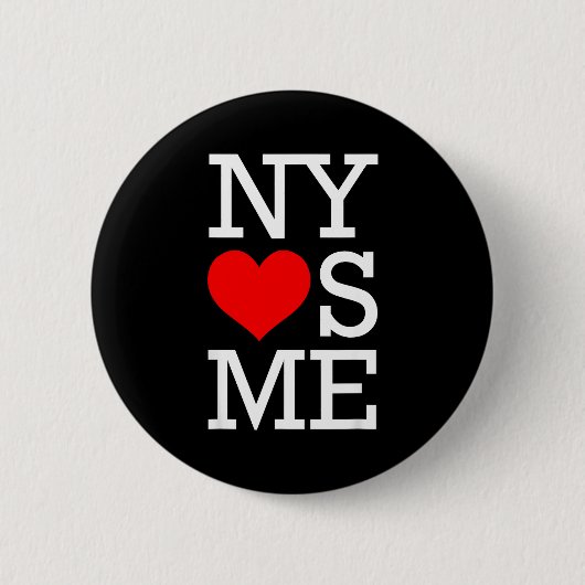 Ny Loves Me Funny I Heart New York  Ronde Button 5,7 Cm (Voorkant)
