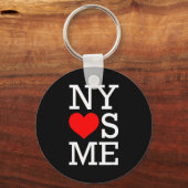 Ny Loves Me Funny I Heart New York  Sleutelhanger (Voorkant)