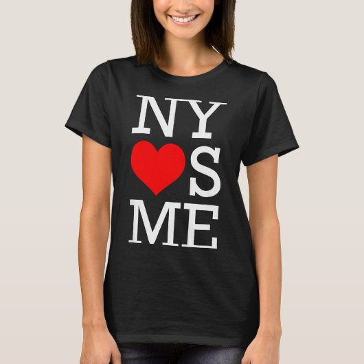 Ny Loves Me Funny I Heart New York T-shirt (Voorkant)