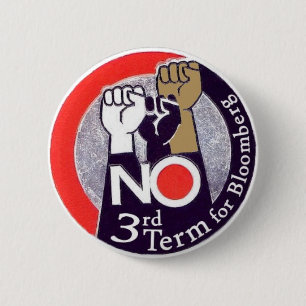 NY Mayor anti-Bloomberg Pin 2009 Ronde Button 5,7 Cm