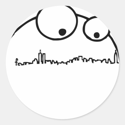 NY Monster Ronde Sticker (Voorkant)