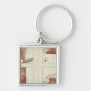 NY-neerslag, populatie, hoogte, temperatuur Sleutelhanger