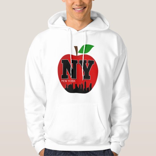 NY NEW YORK DE GROEDE APPEL HOODIE (Voorkant)