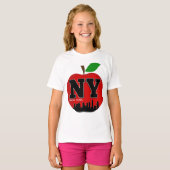 NY NEW YORK DE GROEDE APPEL T-SHIRT (Voorkant volledig)