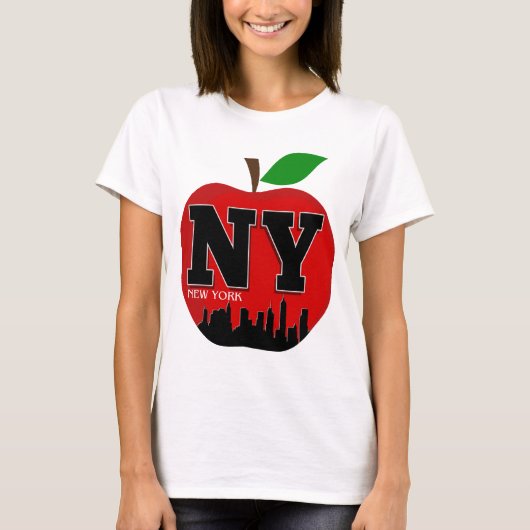NY NEW YORK DE GROEDE APPEL T-SHIRT (Voorkant)