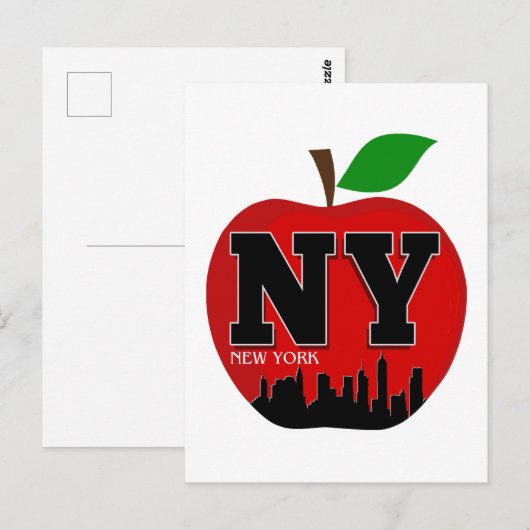 NY NEW YORK DE GROOTE APPEL BRIEFKAART (Voorkant / Achterkant)