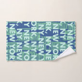 NY NEW YORK Graphic Pattern Bad Handdoek (Handdoek)