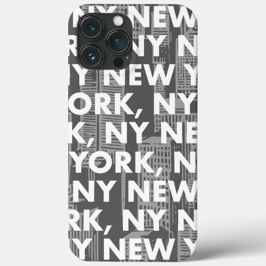 NY NEW YORK Graphic Pattern Case-Mate iPhone Case (Achterkant)