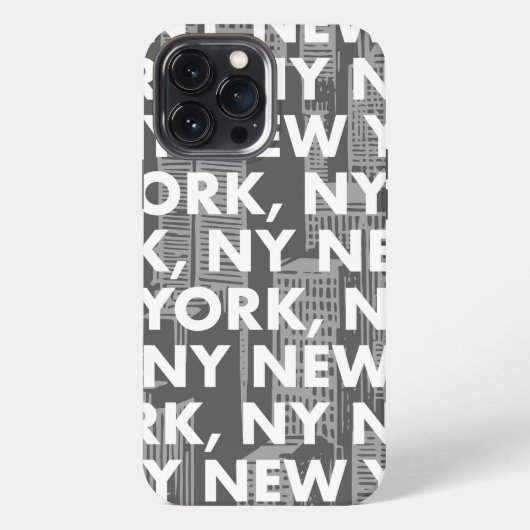 NY NEW YORK Graphic Pattern iPhone Hoesje (Achterkant)