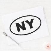 NY New York Ovale Sticker (Envelop)