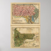 NY, NJ, Pa, Del, Md Poster (Voorkant)