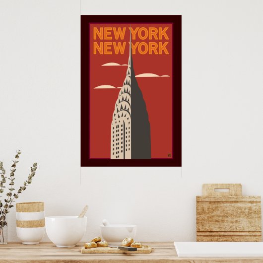 NY, NY 3-Poster Poster (Keuken)