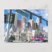 NY NY Las Vegas Blvd Briefkaart (Voorkant)