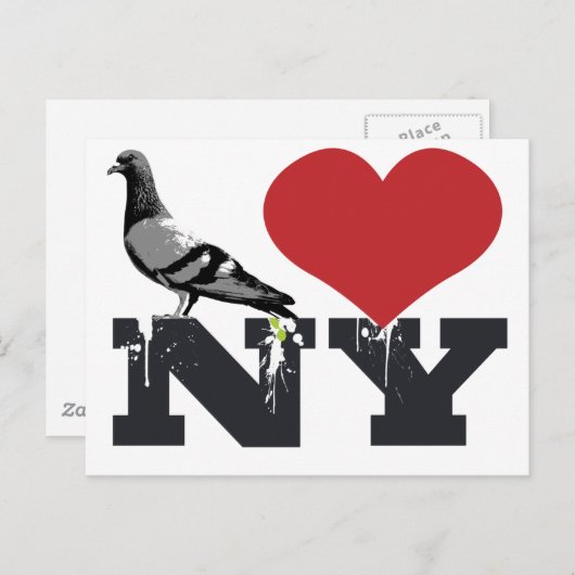 NY Pigeon Briefkaart (Voorkant / Achterkant)