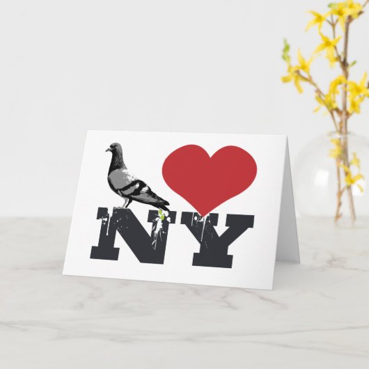 NY Pigeon Kaart (Gele Bloem)