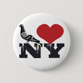 NY Pigeon Ronde Button 5,7 Cm (Voorkant)