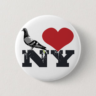 NY Pigeon Ronde Button 5,7 Cm