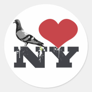 NY Pigeon Ronde Sticker