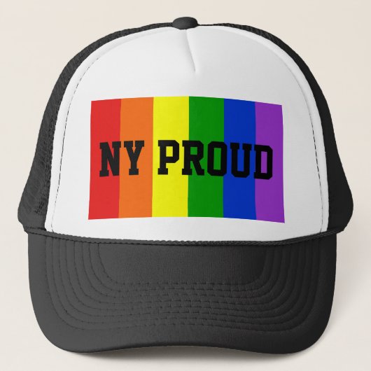 NY Proud Gay Rainbow Flag Ball Pet (Voorkant)