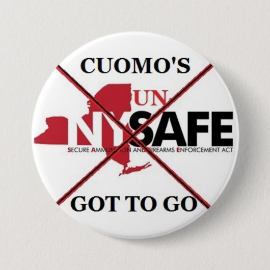 NY SAFE ACT cuomo pin intrekken Ronde Button 7,6 Cm (Voorkant)