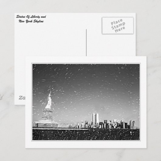 NY Skyline Briefkaart (Voorkant / Achterkant)