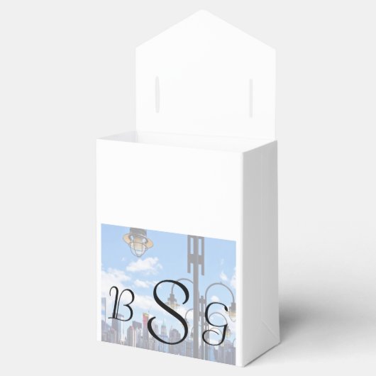 NY - Skyline gezien van het vrijheidspark Bedankdoosjes (Geopend)