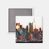 NY Skyline Magnet (Voorkant / Achterkant)