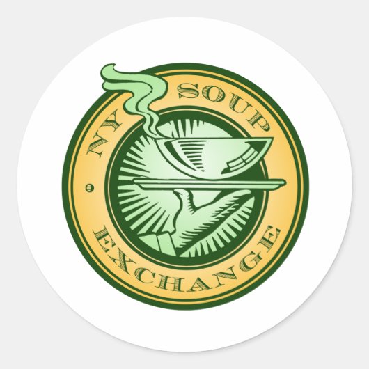NY Soep Exchange Ronde Stickers (Voorkant)