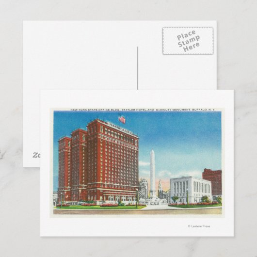 NY State Kantoor, Statler Hotel Briefkaart (Voorkant / Achterkant)