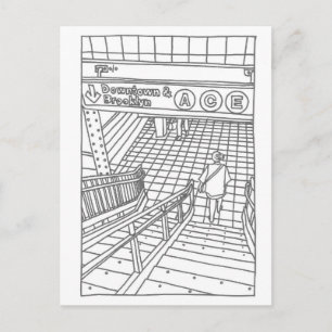 NY Subway Briefkaart